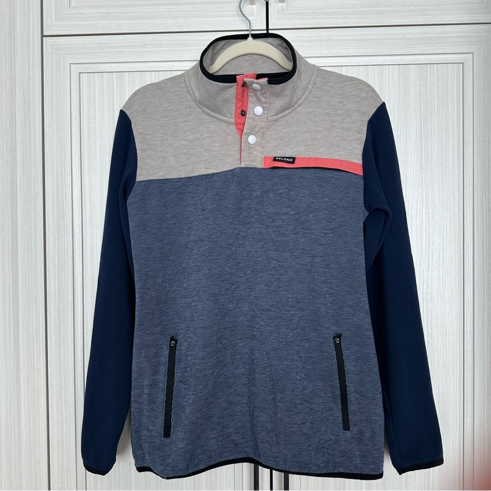 Belong Women's Powell Fleece Pullover - Vintage Blue (Medium)